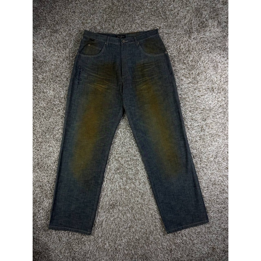 Vintage Sean John Baggy Denim Jeans 34 Y2K Hip Hop Streetwear Skate Washed